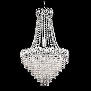 Louis Philippe Chrome 6 Light Chandelier With Crystal Louis Philippe Chrome 6 Light Chandelier With Crystal