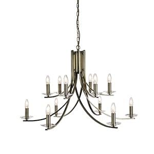 Four Arm Brass Asymmetrical Chandelier, Black Gold Pivot Four Arm Brass Asymmetrical Chandelier, Black Gold Pivot