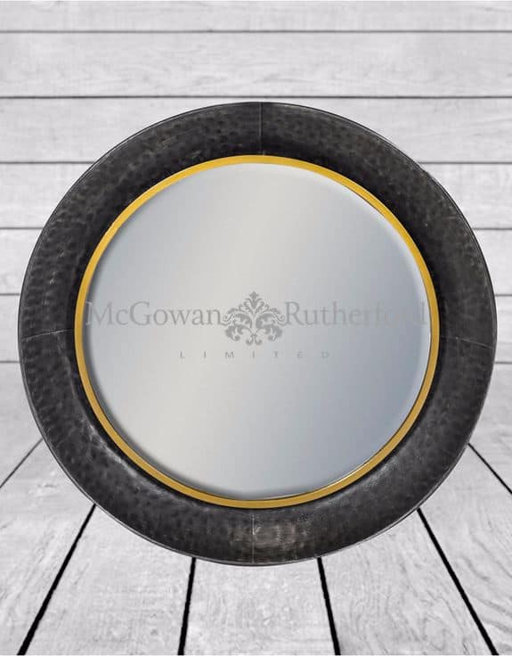 Bronze Large Round Wall Mirror